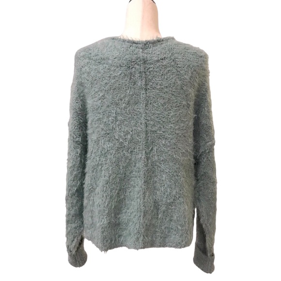 Free People Fuzzy Sweater Pullover Icing V Spring Dust Size XS Extra Small New - Picture 5 of 14